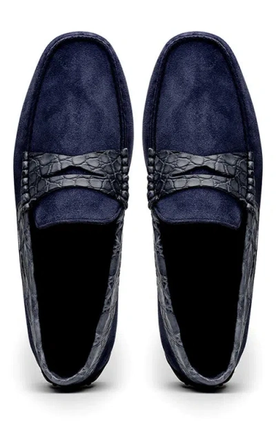 Zelli Italia Monza Driving Loafer In Blue