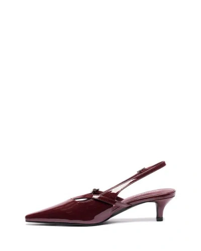Therapy Australia Irving Slingback Pointed Toe Heel In Burgundy