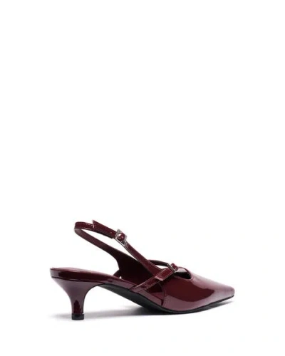 Therapy Australia Irving Slingback Pointed Toe Heel In Burgundy