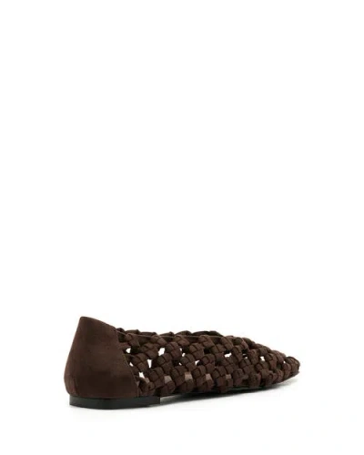 Therapy Australia Genesis Square Toe Woven Flats In Brown