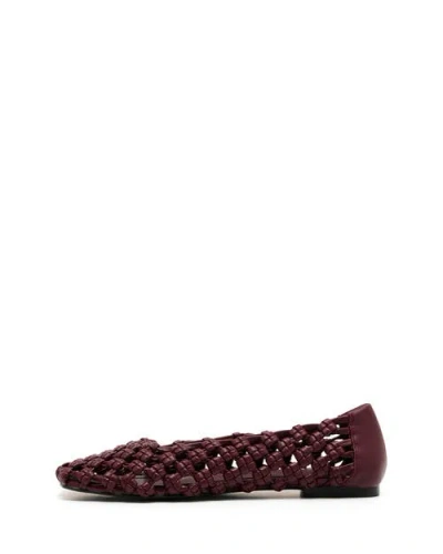 Therapy Australia Genesis Square Toe Woven Flats In Purple