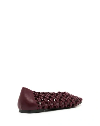 Therapy Australia Genesis Square Toe Woven Flats In Purple