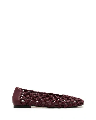 Therapy Australia Genesis Square Toe Woven Flats In Purple