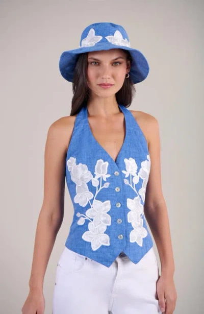 Anne Fontaine Iona Vest In Blue