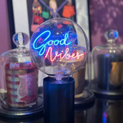 Mitb Good Vibes Portable Table Lamp In Black