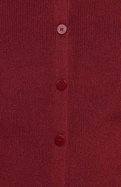 Petal And Pup Petal & Pup Cataline Button Front Cardigan In Burgundy