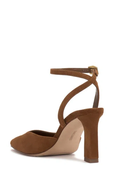 Vince Camuto Galees Ankle Strap Pump In Brown