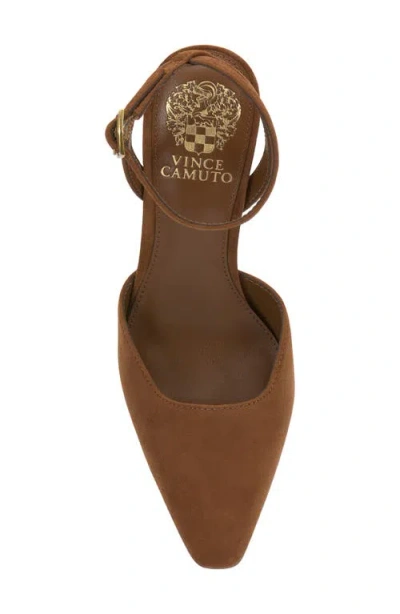 Vince Camuto Galees Ankle Strap Pump In Brown