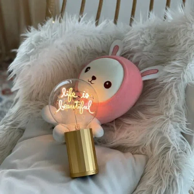 Mitb Life Is Beautiful Portable Table Lamp In Blue