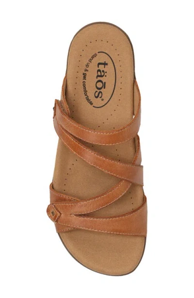 Taos Double U Slide Sandal In Brown