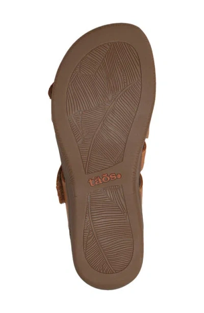 Taos Double U Slide Sandal In Brown