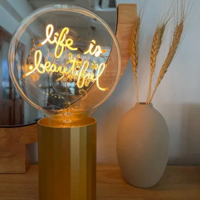 Mitb Life Is Beautiful Portable Table Lamp In Multi