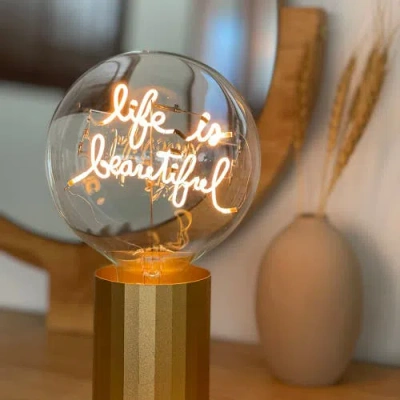 Mitb Life Is Beautiful Portable Table Lamp In Multi