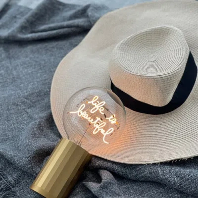 Mitb Life Is Beautiful Portable Table Lamp In Multi