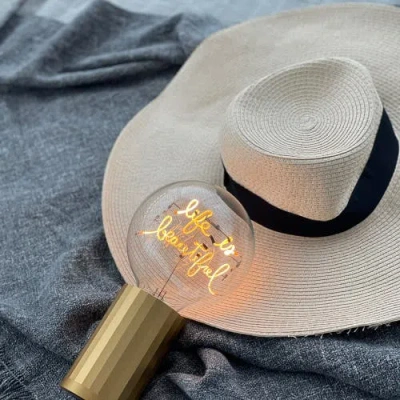 Mitb Life Is Beautiful Portable Table Lamp In Multi