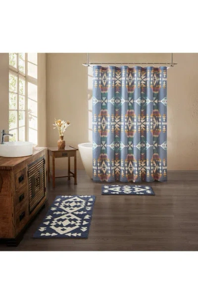 Pendleton Diamond Peak Bath Rug In Blue