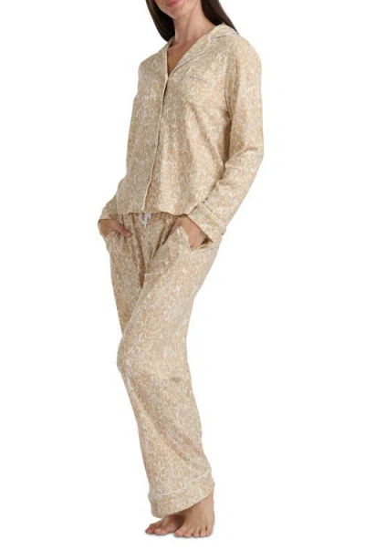 Splendid Knit Pajamas In Brown