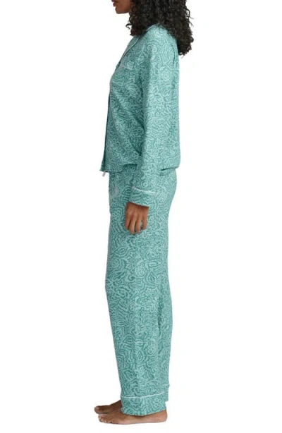 Splendid Knit Pajamas In Green