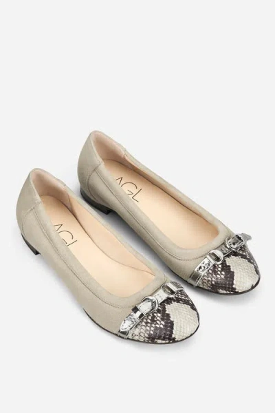 Agl Attilio Giusti Leombruni Agl Monika Cap Toe Ballet Flat In Gray