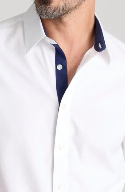 Untuckit Las Cases Wrinkle Resistant Button-up Shirt In White