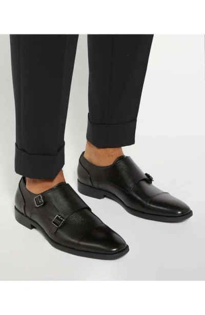 Dune London Satchin Double Monk Strap Shoe In Black