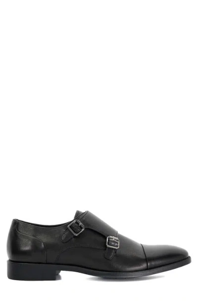 Dune London Satchin Double Monk Strap Shoe In Black