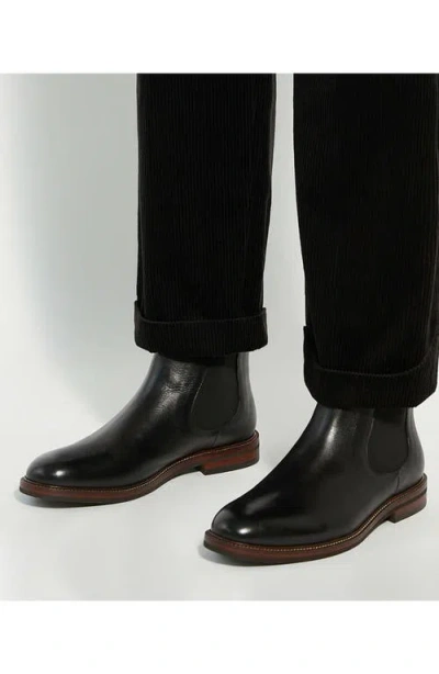Dune London Maisen Plain Toe Chelsea Boot In Black