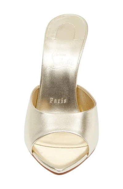 Christian Louboutin Miss Z Pointed Toe Metallic Sandal In Multi