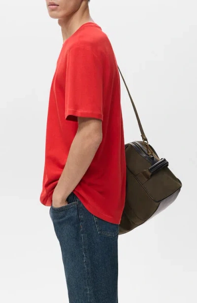 Mango Regular Fit Medium Weight Cotton T-shirt In Red