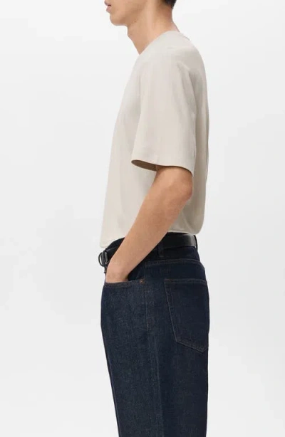 Mango Regular Fit Medium Weight Cotton T-shirt In Neutral