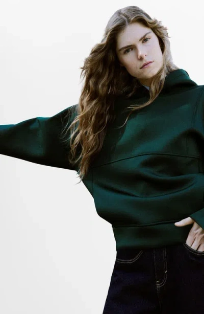 Mango Oversize Hoodie In Green