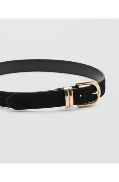 Mango Suede Belt In Brown