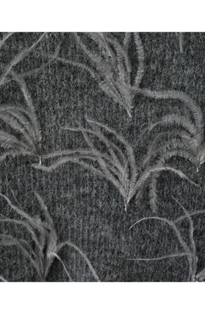 Mango Feather Detail Sweater In Black