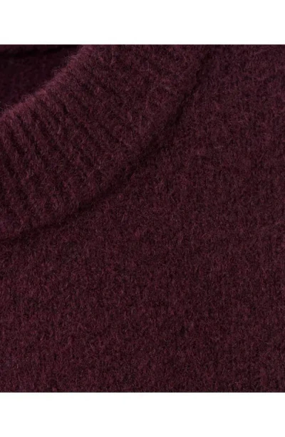 Mango Medium-knit Sweater In Burgundy
