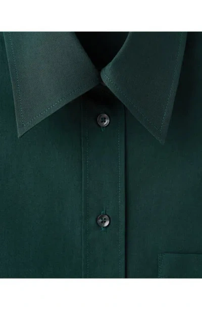 Mango Pocket Oversize Shirt In Green