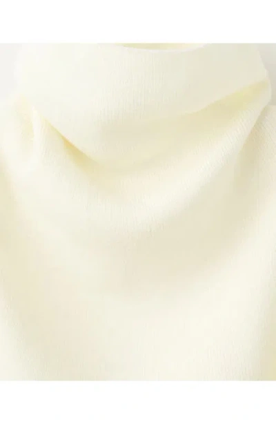 Mango Ruched Turtleneck Sweater In Neutral