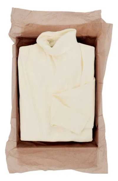 Mango Ruched Turtleneck Sweater In Neutral