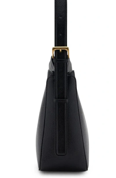 Mango Medium Faux Leather Bucket Bag In Black