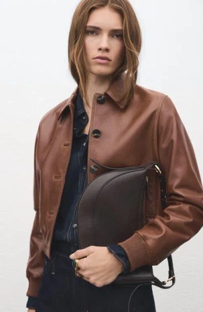 Mango Oval Faux Leather Shoulder Bag In Pattern