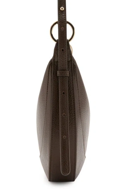 Mango Oval Faux Leather Shoulder Bag In Red