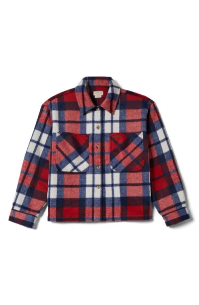 Brixton Bowery Plaid Flannel Button-up Shirt In Multi