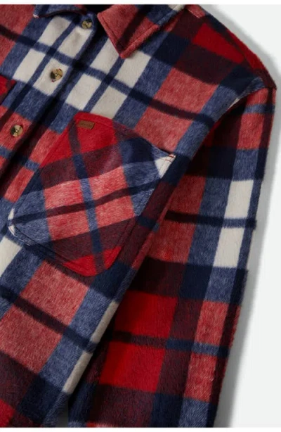 Brixton Bowery Plaid Flannel Button-up Shirt In Multi