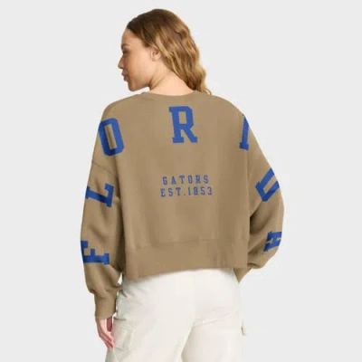 Jordan Brand Tan Florida Gators Oversized Phoenix 2-hit Pullover Sweatshirt In Brown