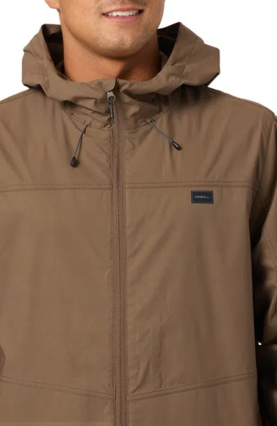 O'neill Trvlr Hooded Water Repellent Jacket In Multi