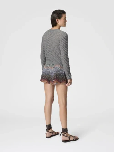 Missoni Cashmere Cardigan With Lace Pattern In Multi