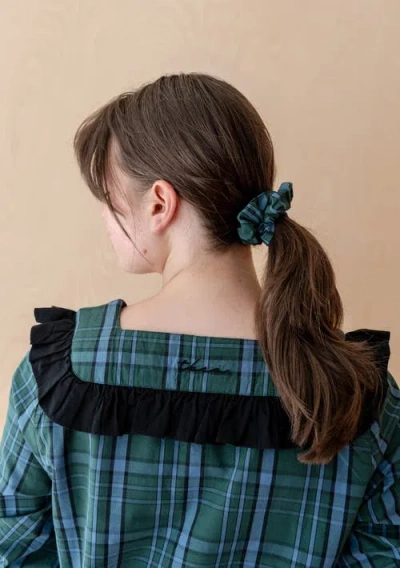 Tbco Cotton Cropped Leg Ruffle Pajamas In Green