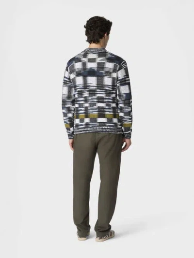 Missoni Cotton-blend Cardigan With Check Pattern In Multi