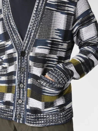 Missoni Cotton-blend Cardigan With Check Pattern In Multi