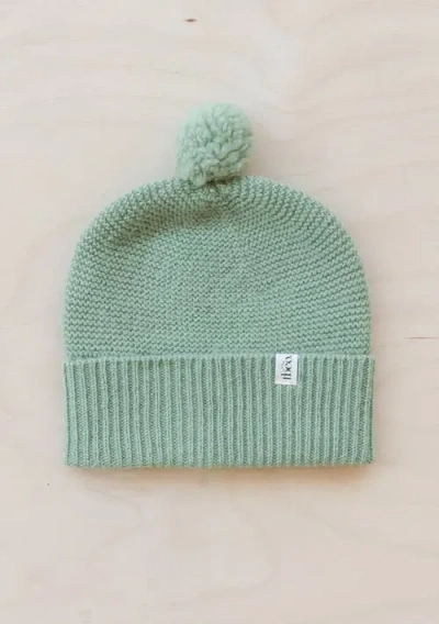 Tbco Merino Wool Baby Beanie In Green