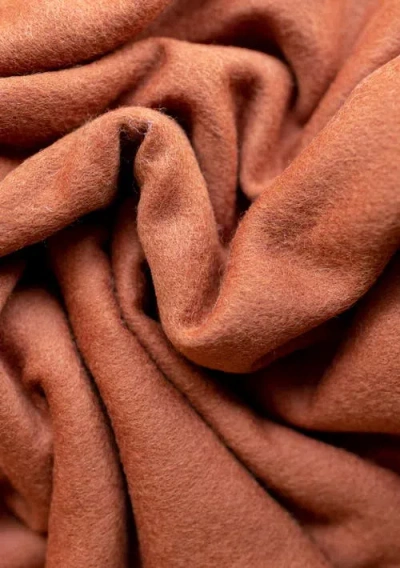 Tbco Lambswool Block Color Blanket Scarf In Brown